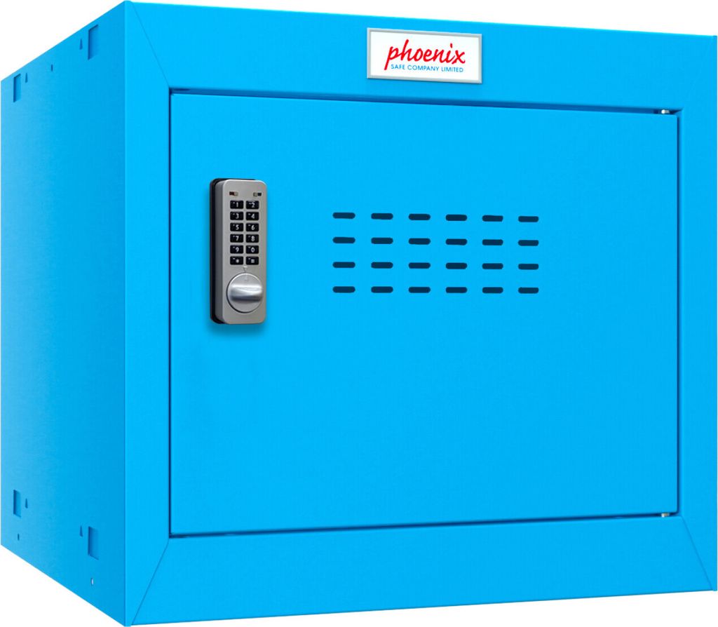 Phoenix CL0344BBE Würfel-Schließfach Cube Locker 44L Blau - Elektronisches Schloss - Für Hause, Büro, Fitness, Schüle