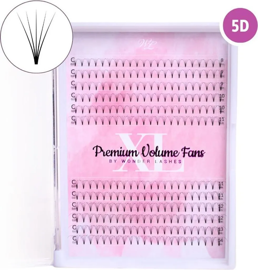 Wonder Lashes 5D XL D 0.07 13mm | Ciglia per uno Sguardo Intenso