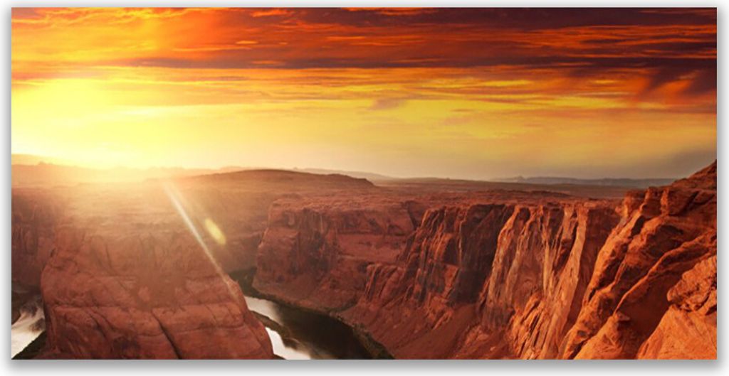 Tulup Leinwand-Bilder 120x60 Wandbild Canvas Kunstdruck Grand Canyon Landschaft
