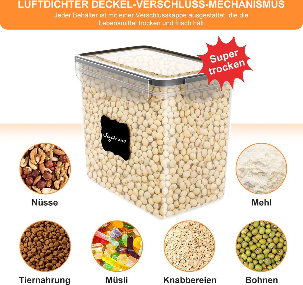 Mulisoft Vorratsdosen mit Deckel 42er Set, Vorratsdosen mit Produktbild 5