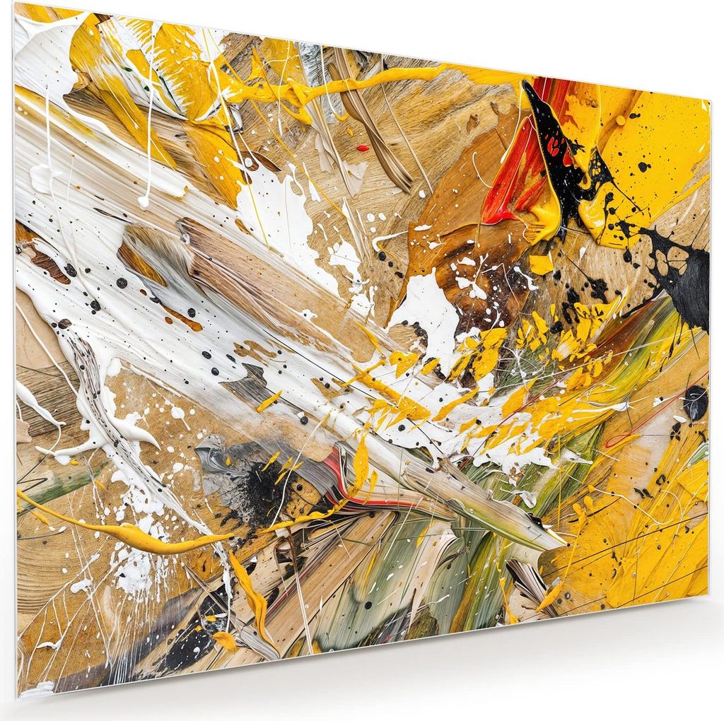 Glasbild 120x90cm in XXL für Wohnzimmer, Schlafzimmer Motiv Abstrakte Malerei