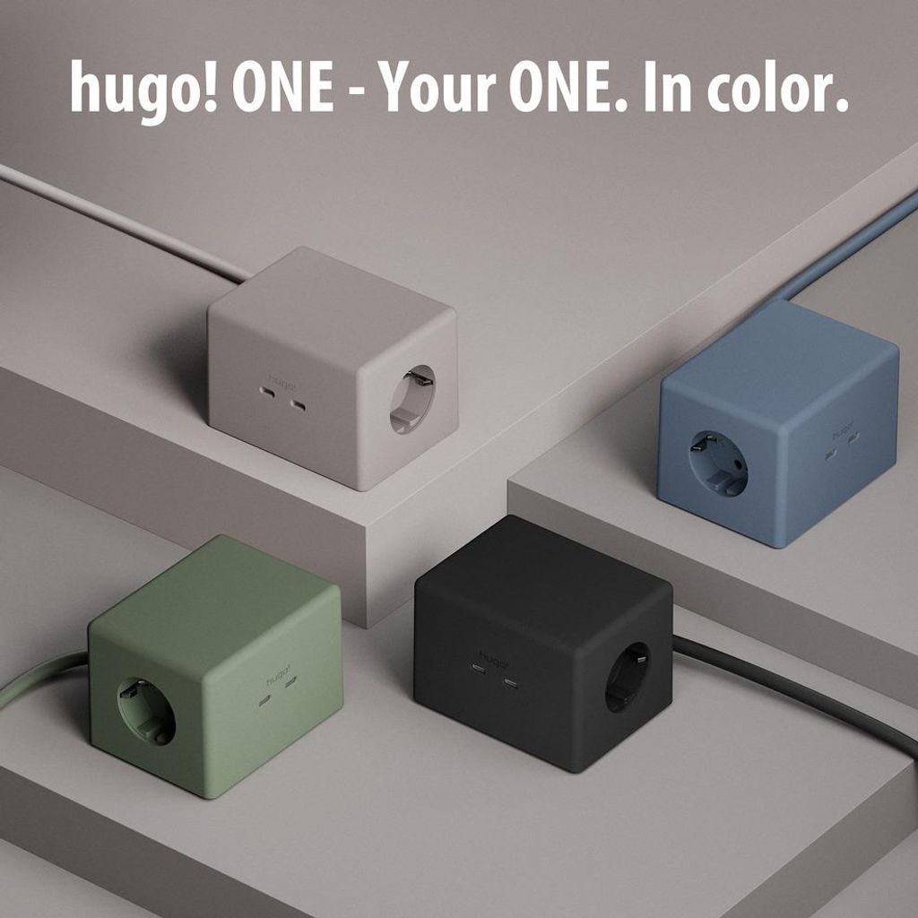 Brennenstuhl hugo! ONE 2nd Gen. Steckdosenwürfel mit USB C 20W PD, Wireless Charger (Steckdosenleiste USB C, Touch-Schalter, induktive Ladestation...