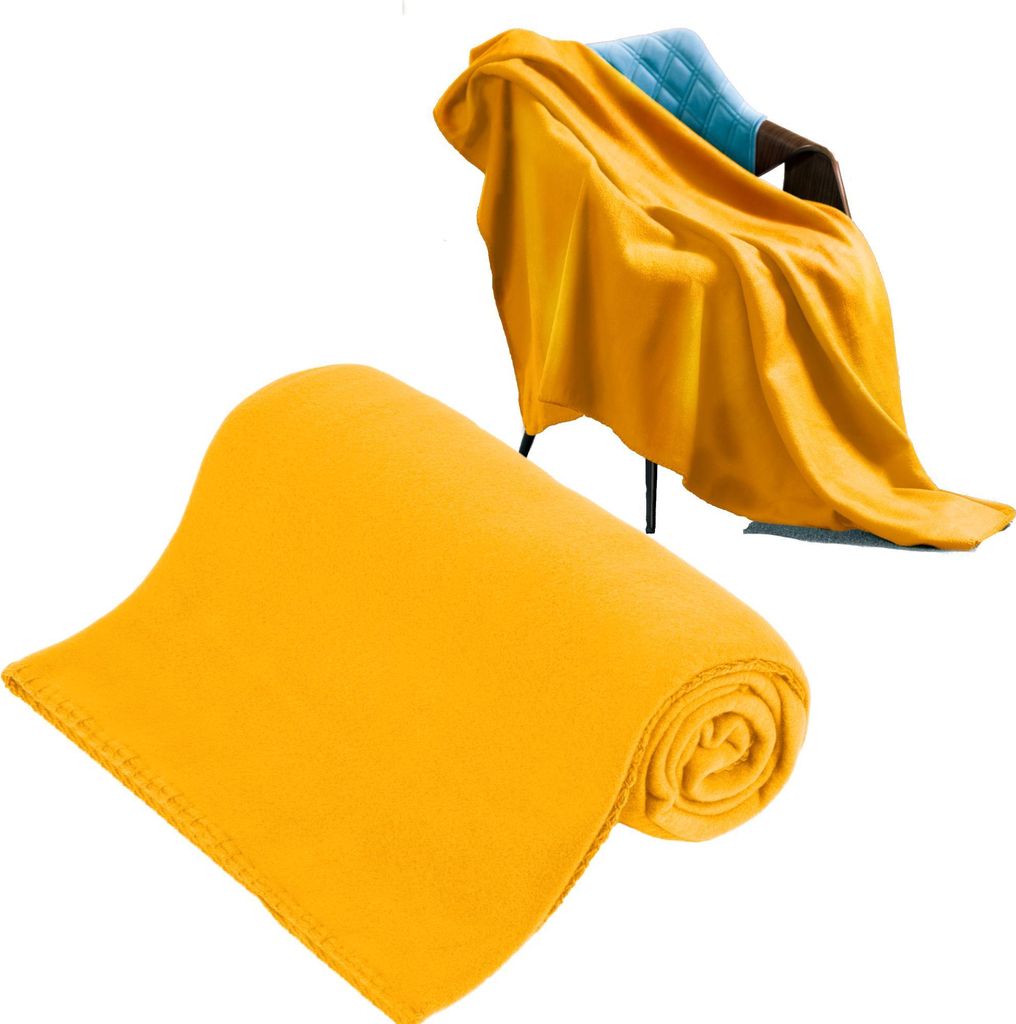 Teesa Fleecedecke Gelb 130x150 cm - Produktbild 