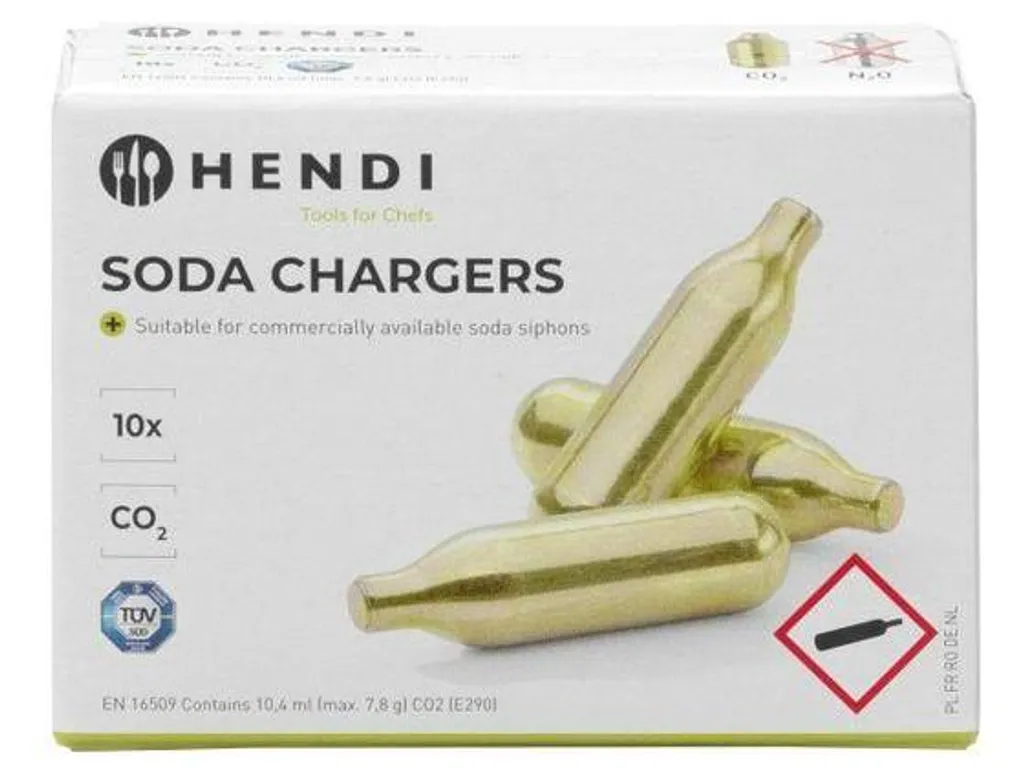 HENDI Capsule Soda 10 Pezzi - Ricarica Sifone CO2 Economica e Standard