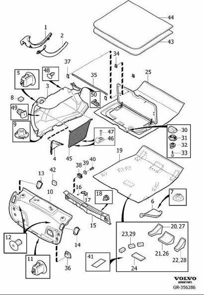 Réparez votre coffre de Volvo S60 avec le cache-ceinture 31307102