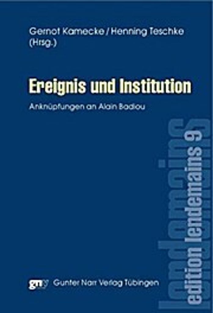 Ereignis und Institution