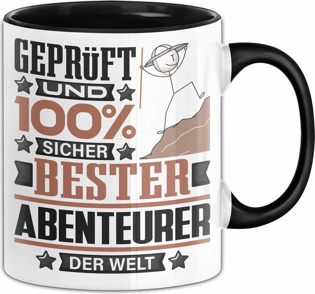 Abenteurer Geschenk Lustiger Spruch für Abenteurer Geschenkidee Bester Abenteurer Der Welt (Schwarz)