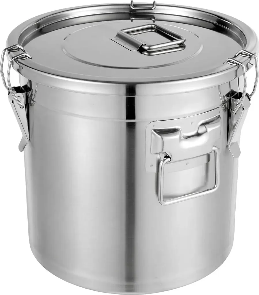 Récipient de stockage en acier inoxydable 21L XL avec fermeture tension