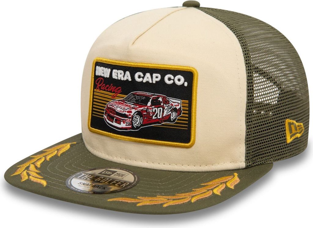 New Era Golfer Mesh Snapback Cap - MOTORSPORT oliv - M/L