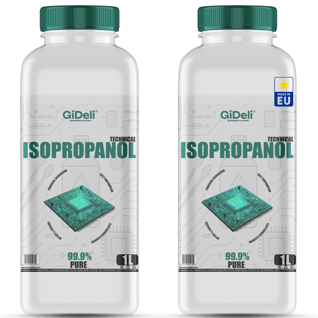 Isopropanol 2 liter, technisch zuiver (99,9%), IPA-reiniger Productafbeelding 