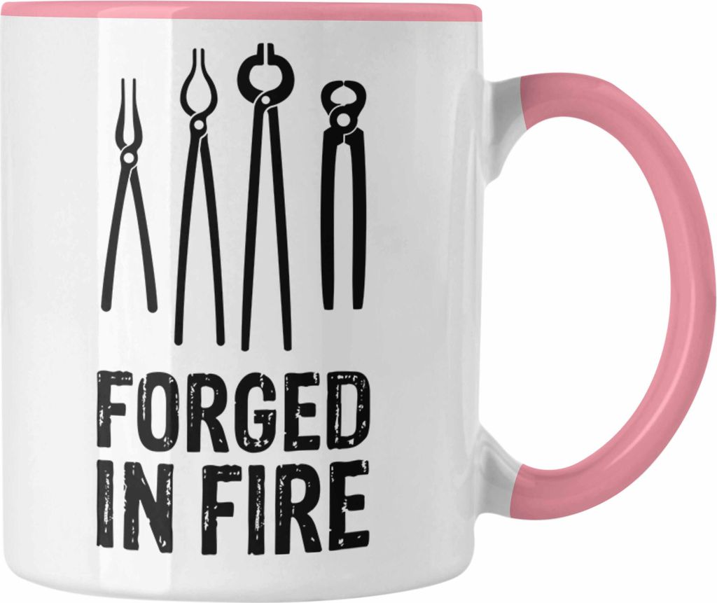 Trendation - Schmied Geschenke Tasse Spruch Hufschmied Kaffeetasse Geschenkidee (Rosa)