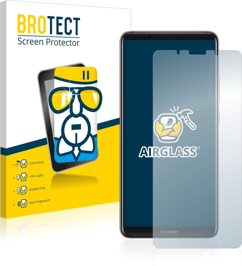 BROTECT Schutzglas für Huawei Mate 10 Pro Schutzfolie Panzer Folie Glas Display Schutz klar