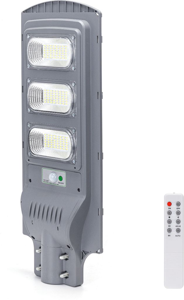 150W LED-Solar Straßenleuchte Straßenlaterne Solarleuchte für Außen mit Fernbdienung 6500K