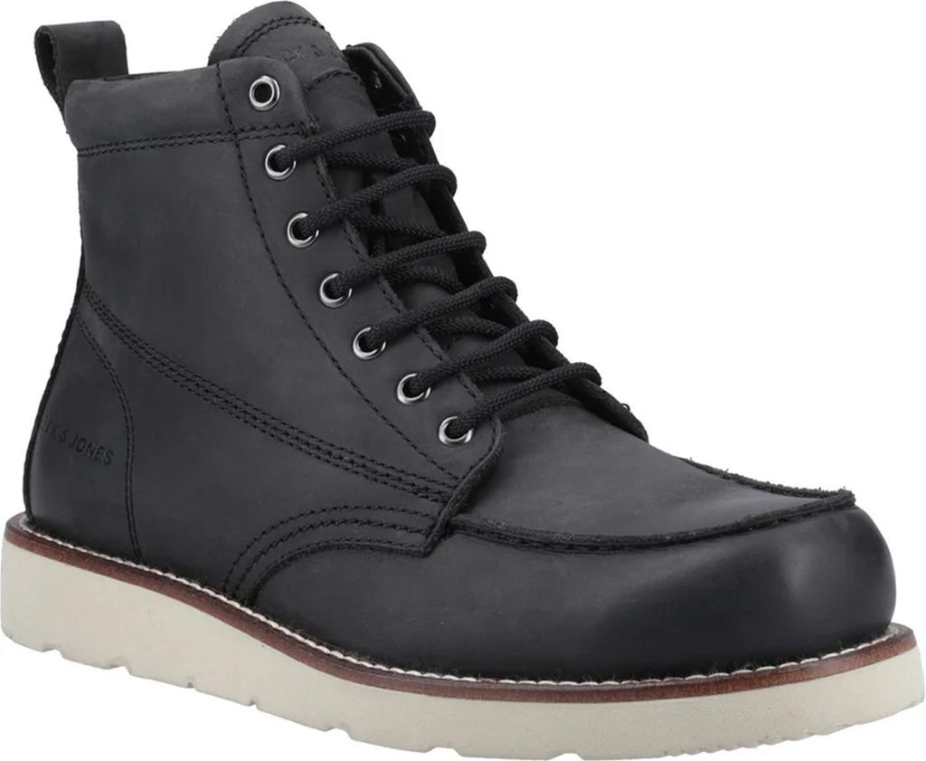 Jack And Jones - "Toronto" Stiefel für Herren, Leder FS12282 (44,5 EU) (Schwarz)
