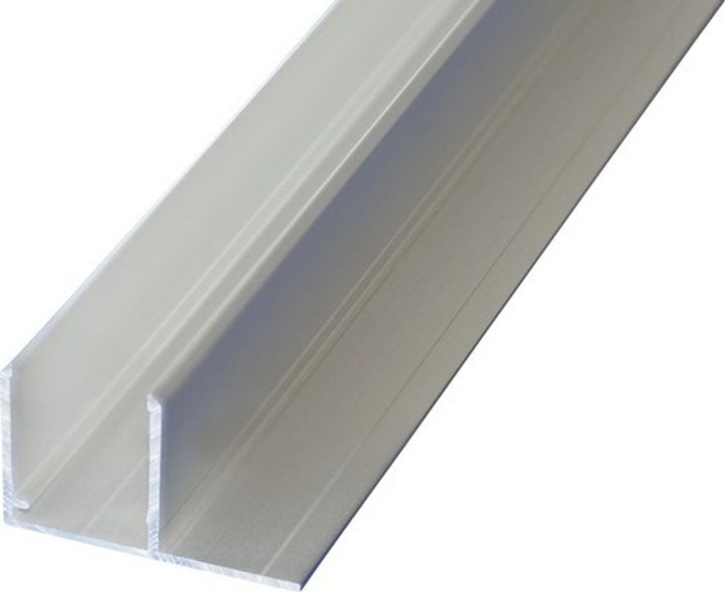 Gutta Alu U-Profil Lasche quer für 16 mm Doppelstegplatten Produktbild 