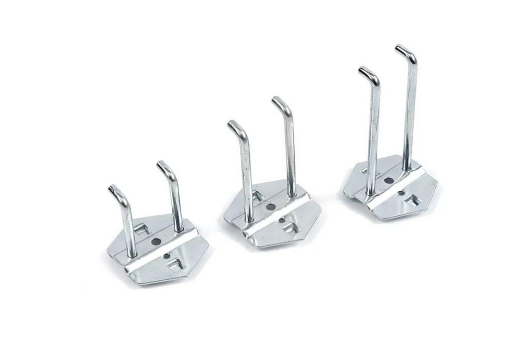 Doppelhaken Werkzeugwand 6mm Haken 50mm Länge Wandhaken Lochwand Werkstatt