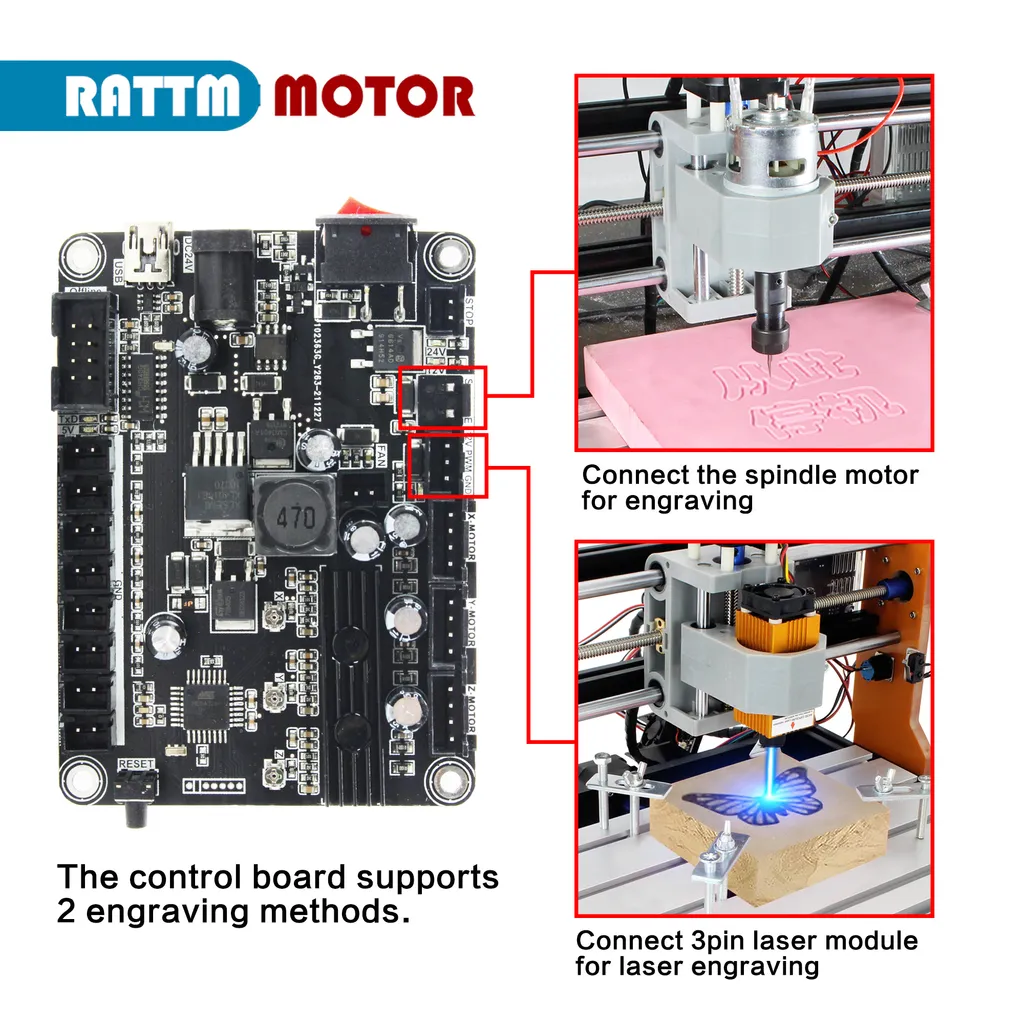Fraiseuse CNC 3 axes pour fabriquer des circuits imprimés et du modélisme