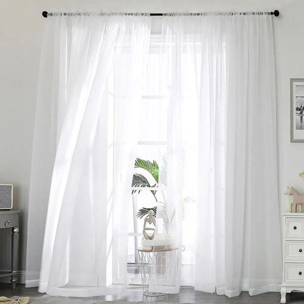 Rideaux voilages 140x245 cm blancs pour filtrer la lumière en douceur