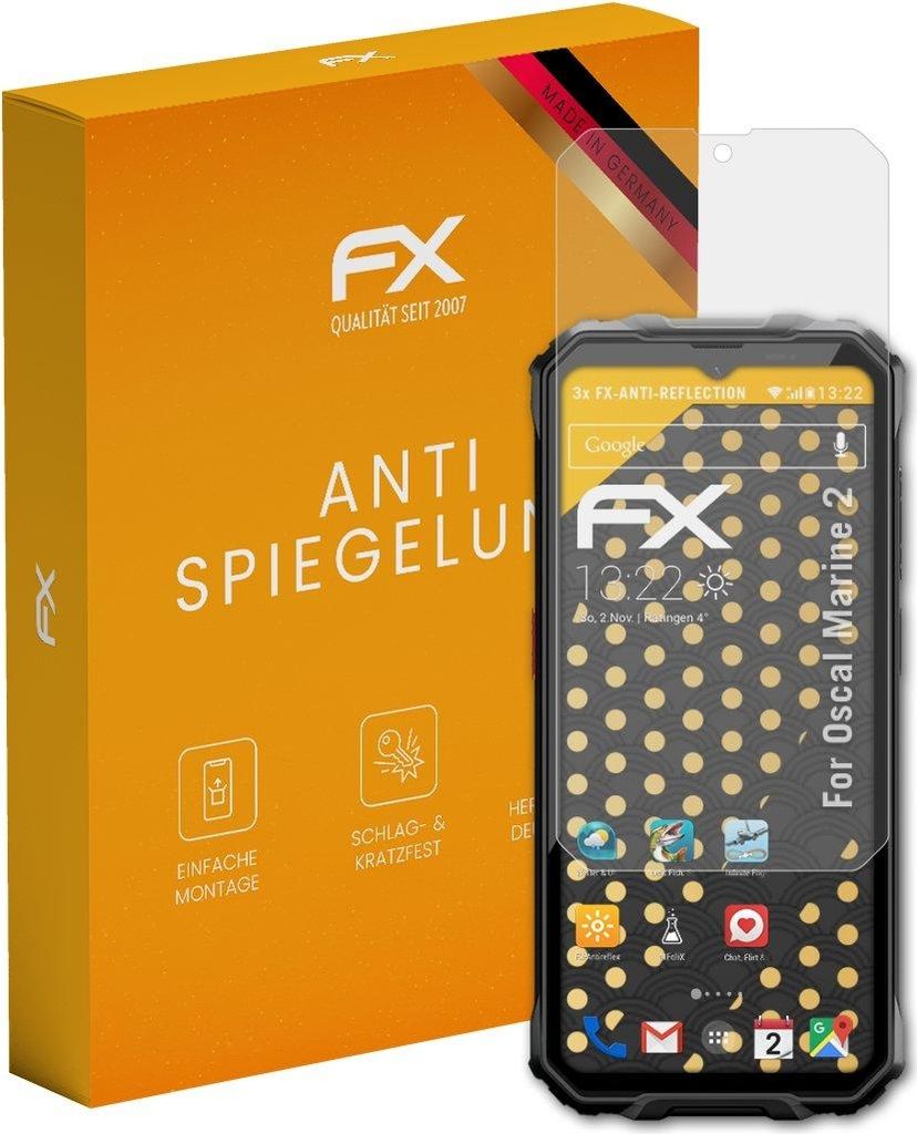 atFoliX FX-Antireflex 3x Schutzfolie kompatibel mit Oscal Marine 2 Displayfolie