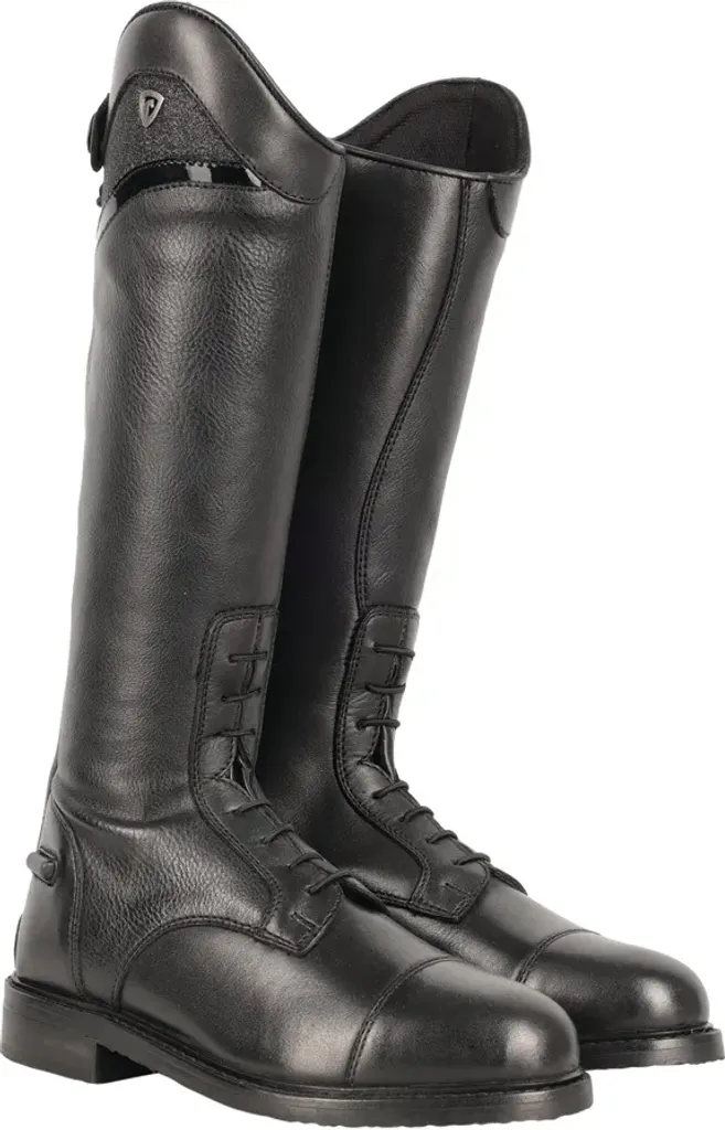 Bottes de cavalier enfant en cuir noir Hy Atrani - Équipement équestre