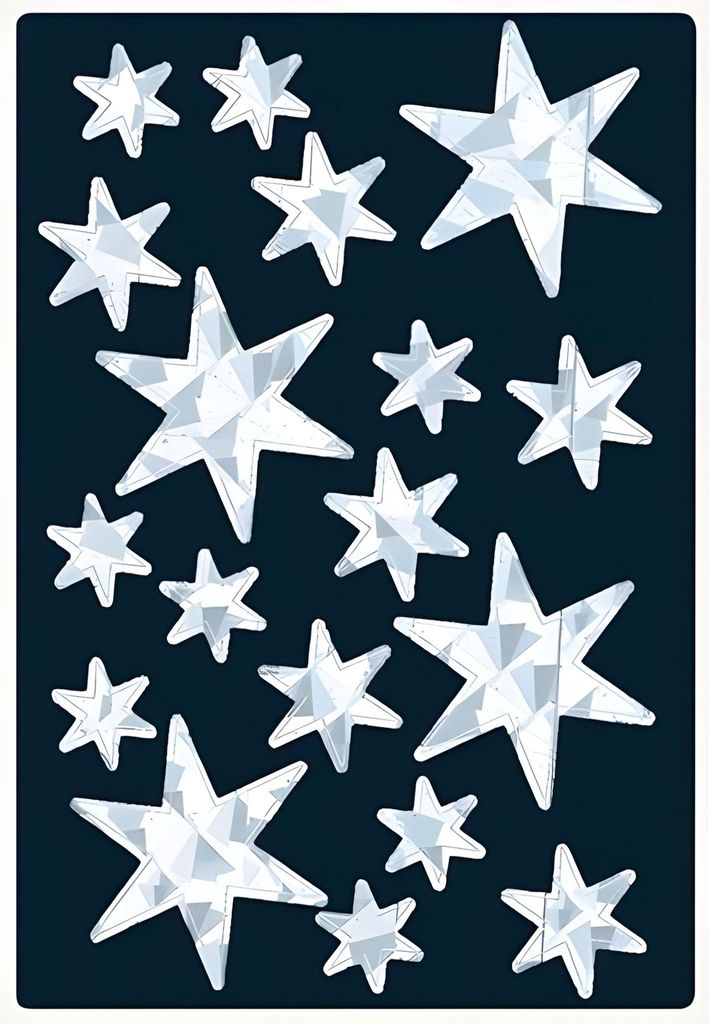 Sigel Weihnachtssticker Hologramm Silver 84x121mm 18 Sticker