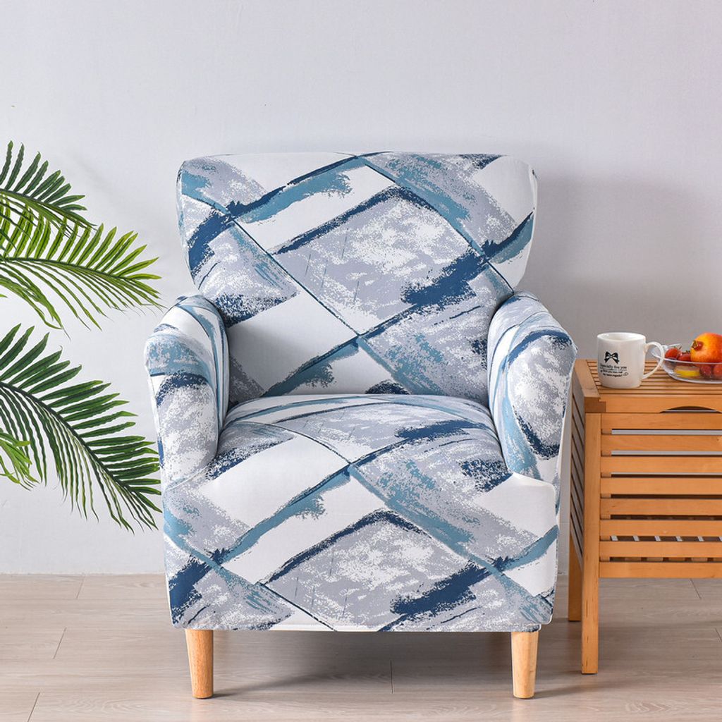 (Plötzlich ziehen Wolken auf)Elastischer Sofabezug Bedruckte Polyester Sofabezüge Möbelschutz Rutschfest Weich 1-Sitzer Sofa-Überwürfe Str...