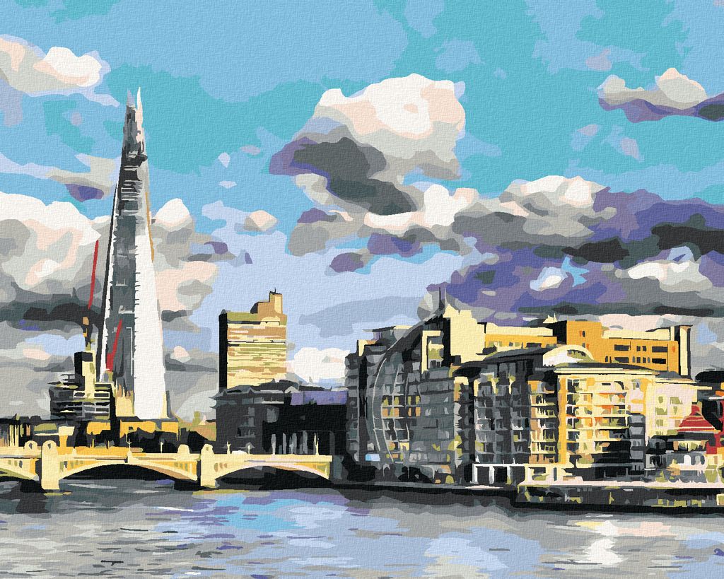 Zuty - Malen nach Zahlen - LONDON IN DER HANDFLÄCHE, 40x50 cm, ohne Keilrahmen