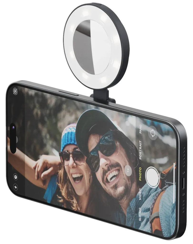 Lampe LED de Poche Magnétique SnapPocket pour Selfie et Vlogging Noir