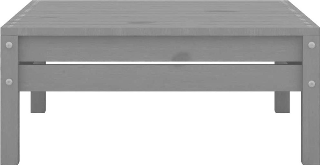 vidaXL Gartenhocker Grau Massivholz Kiefer