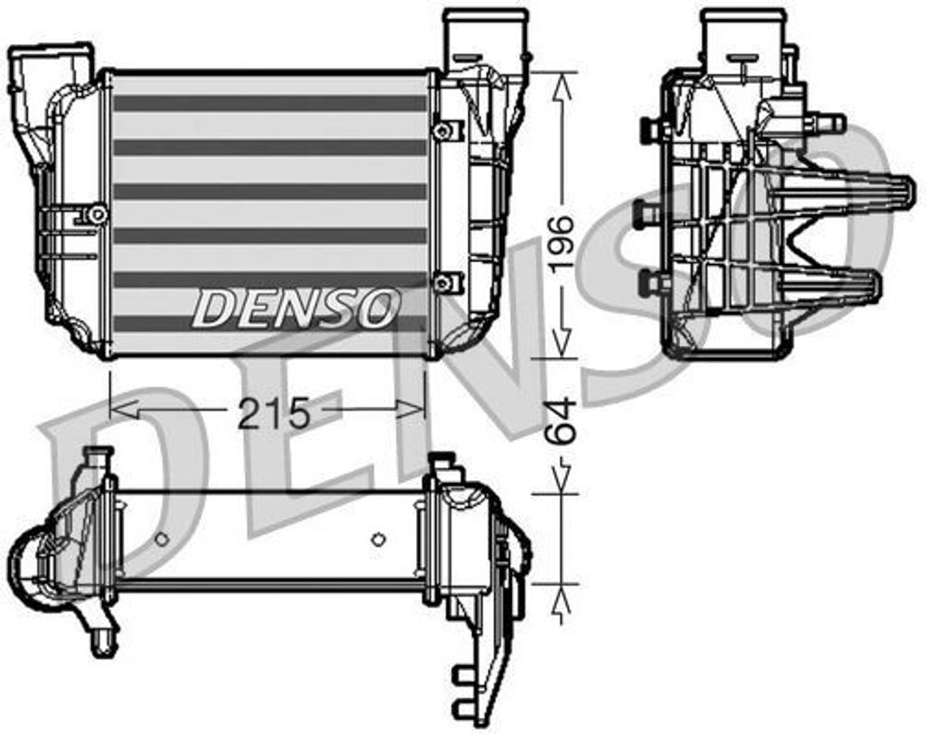 DENSO DIT02002 Ladeluftkühler LLK für AUDI A4 Avant (8ED, B7) Turbo Intercooler