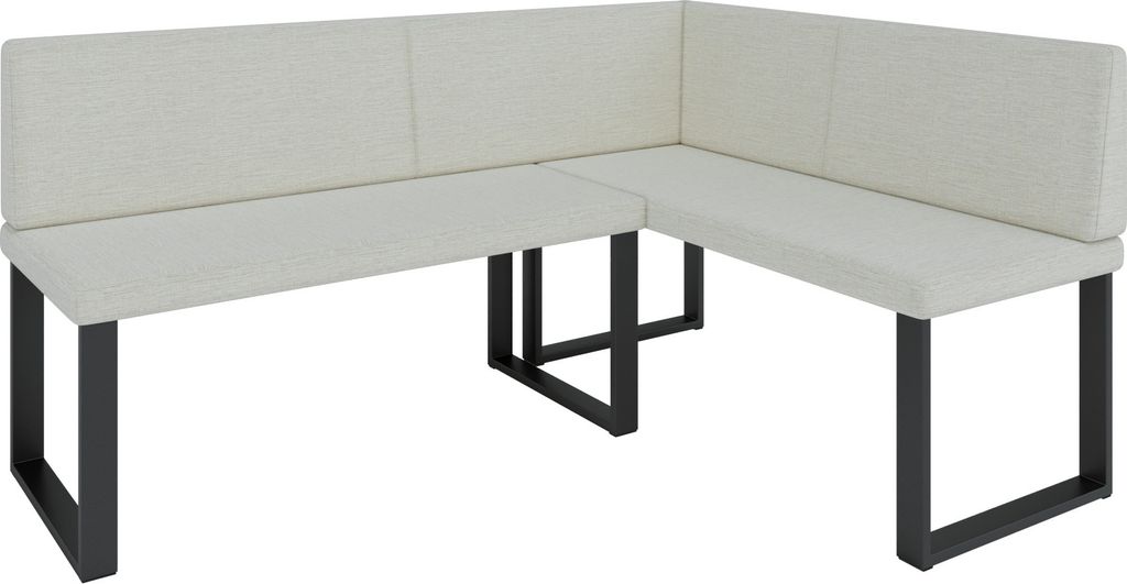 Eckbank AKIKO METAL Corner Bench 196x142 rechts - Eckbankgruppe f r Ihrem Esszimmer, K che modern, Sitzecke, Essecke. Perfekt f r K che, B ro und R...
