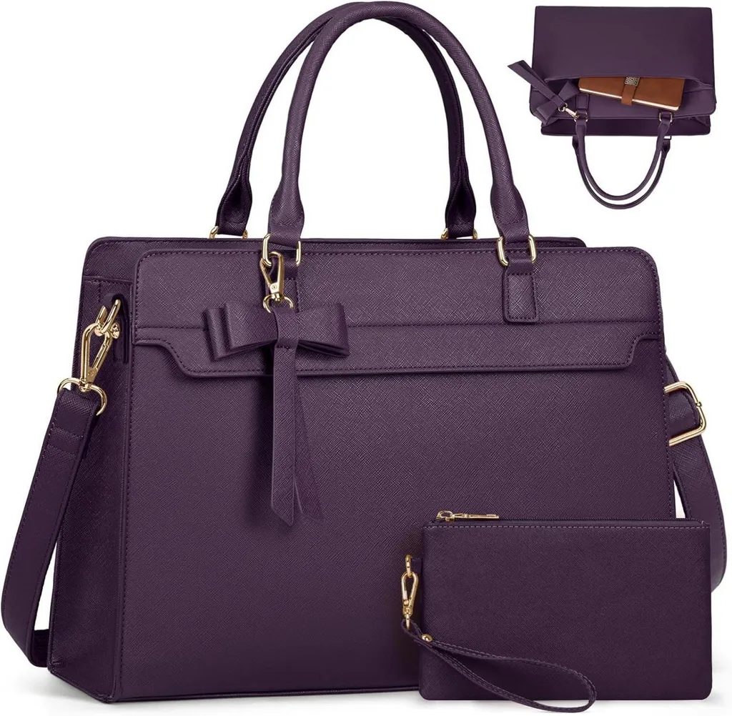 Sac à Main Femme Grand Format Violet : Protégez votre PC 15.6 Pouces