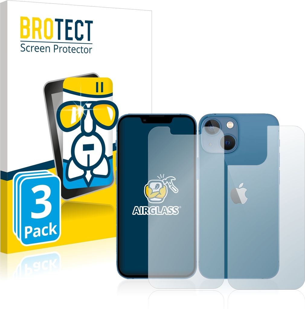 3x BROTECT Schutzglas für Apple iPhone 13 mini Produktbild 