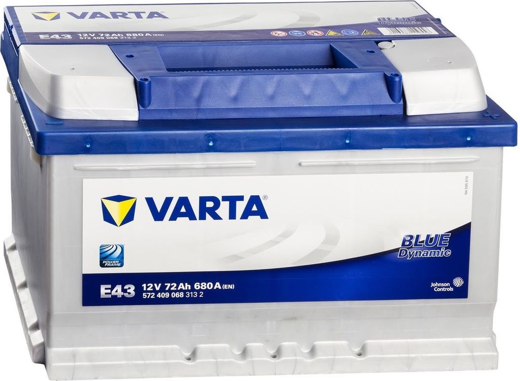 VARTA E43 Blue Dynamic 12V 72Ah 680A batteria auto 572 409 Immagine del prodotto 