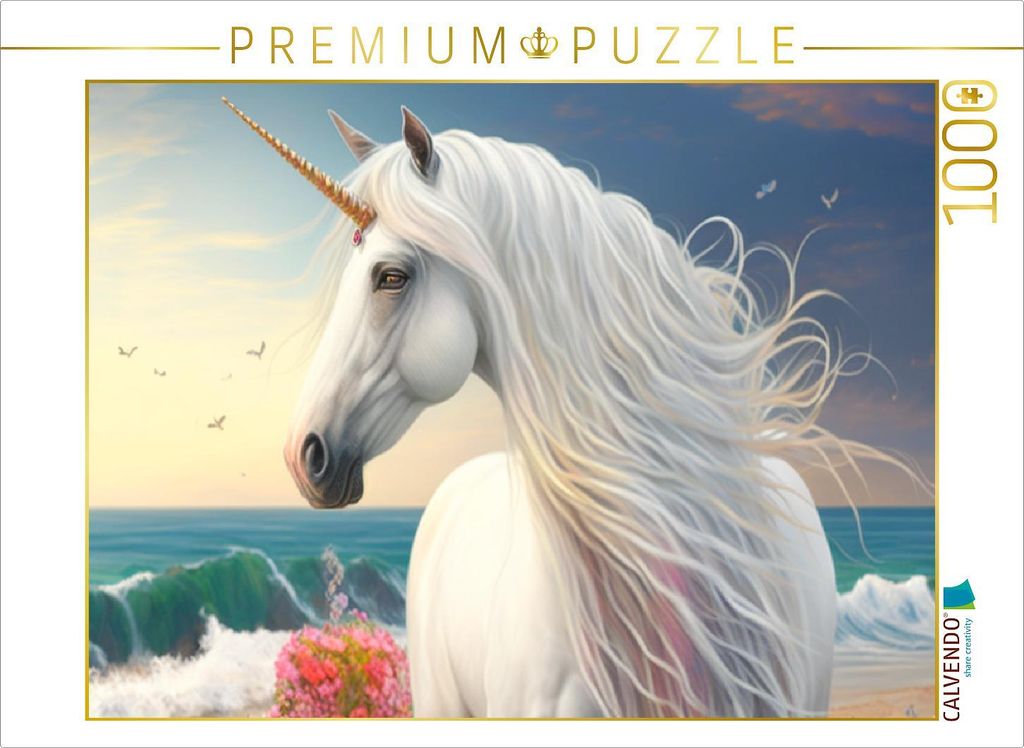 CALVENDO Puzzle Bezauberndes Wesen am Meer | 1000 Teile Lege-Größe 64x48cm Foto-Puzzle für glückliche Stunden