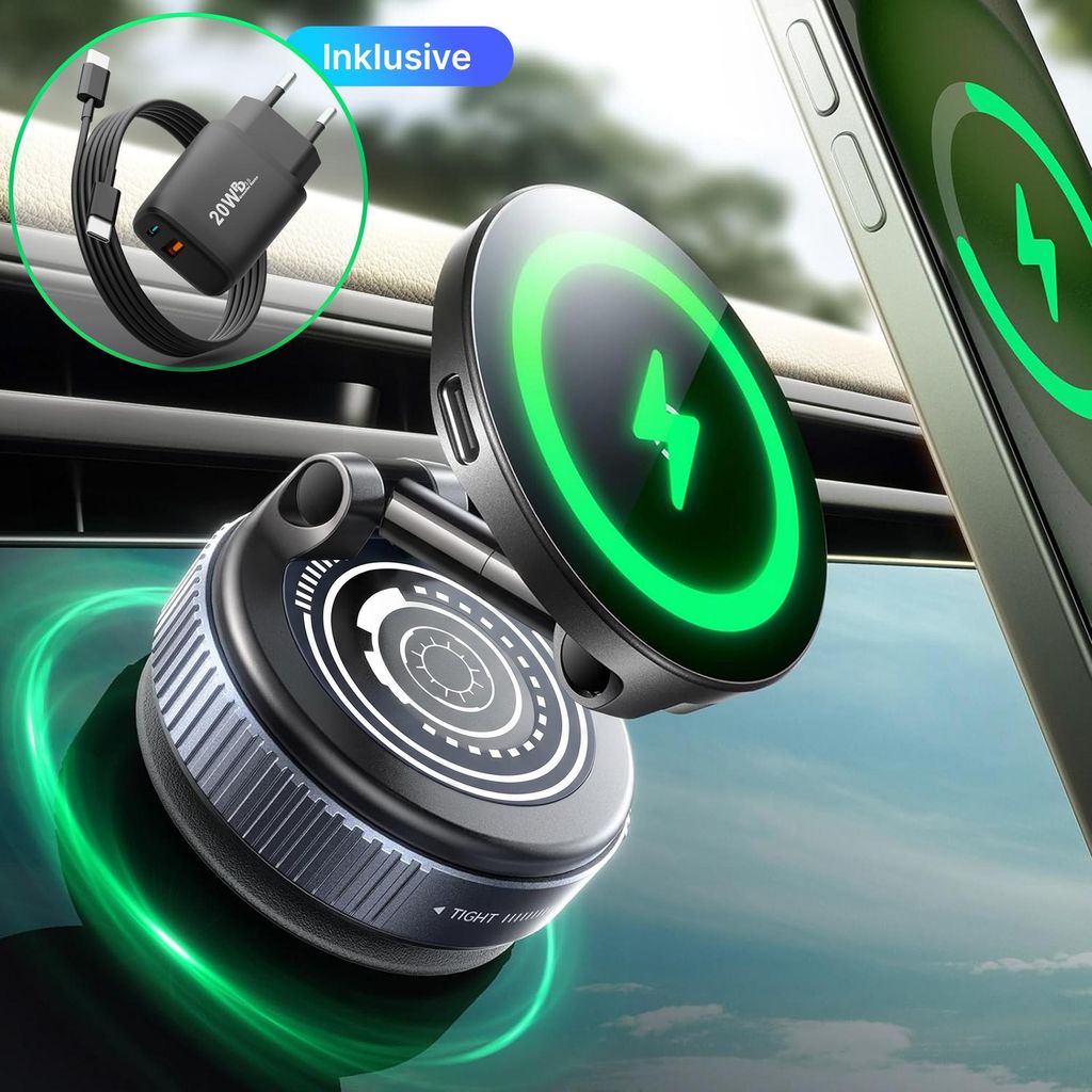 15W MagSafe Handyhalterung Auto Ladefunktion – Produktbild 