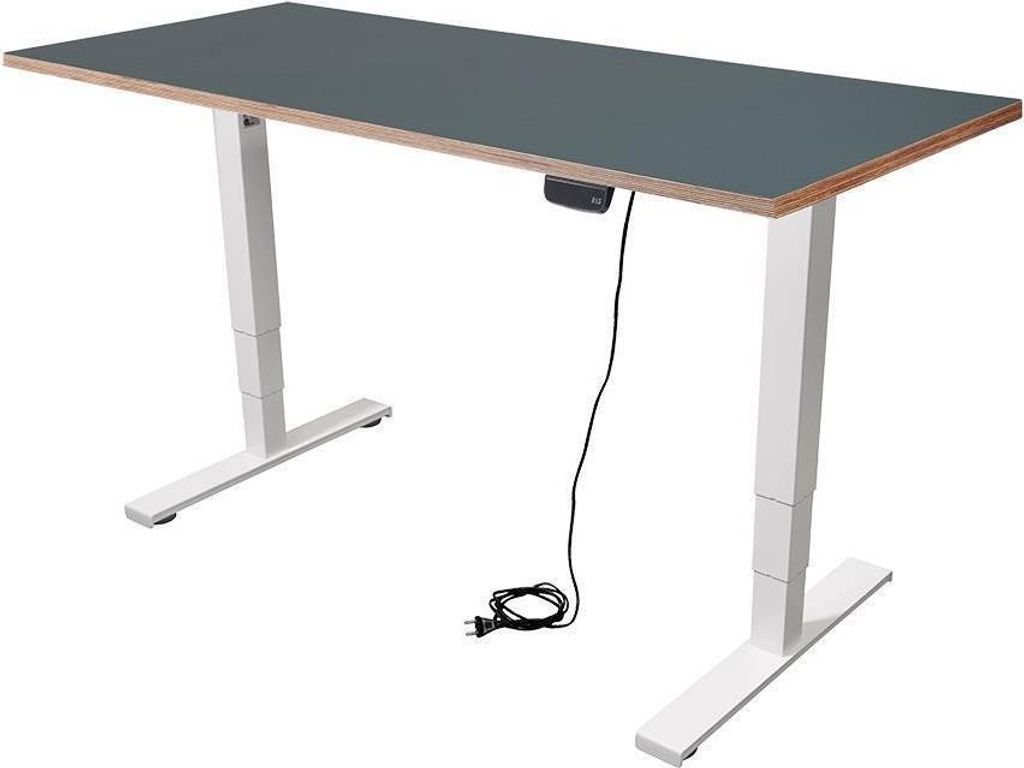 Schreibtisch imstande, business-w + Platte 140x60cm Smokey Blue
