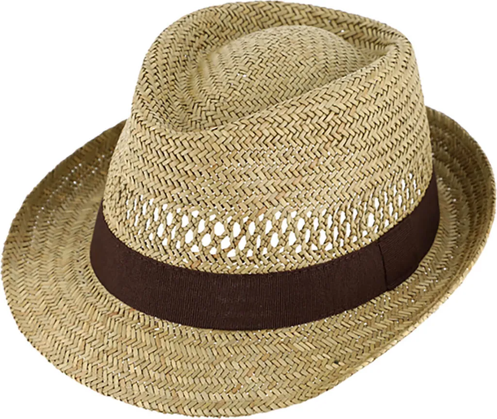 Cappello Trilby Fiebig Paglia Naturale Vintage Style Taglia 55