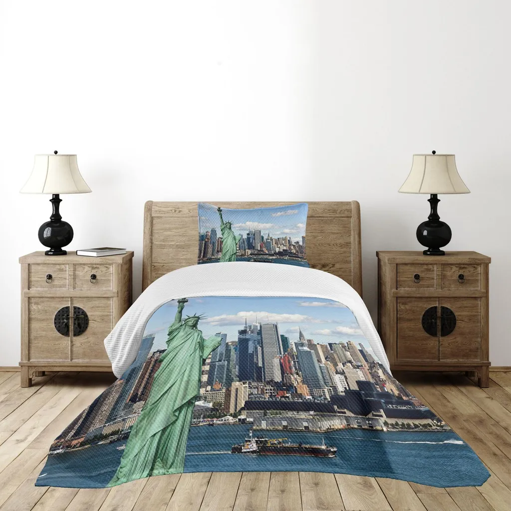 Copriletto Singolo ABAKUHAUS New York Statue of Liberty 170x220