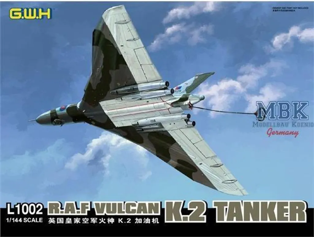 Kit de Modélisme Avion Vulcan K.2 Tanker RAF 8621002 GWH pour Adulte