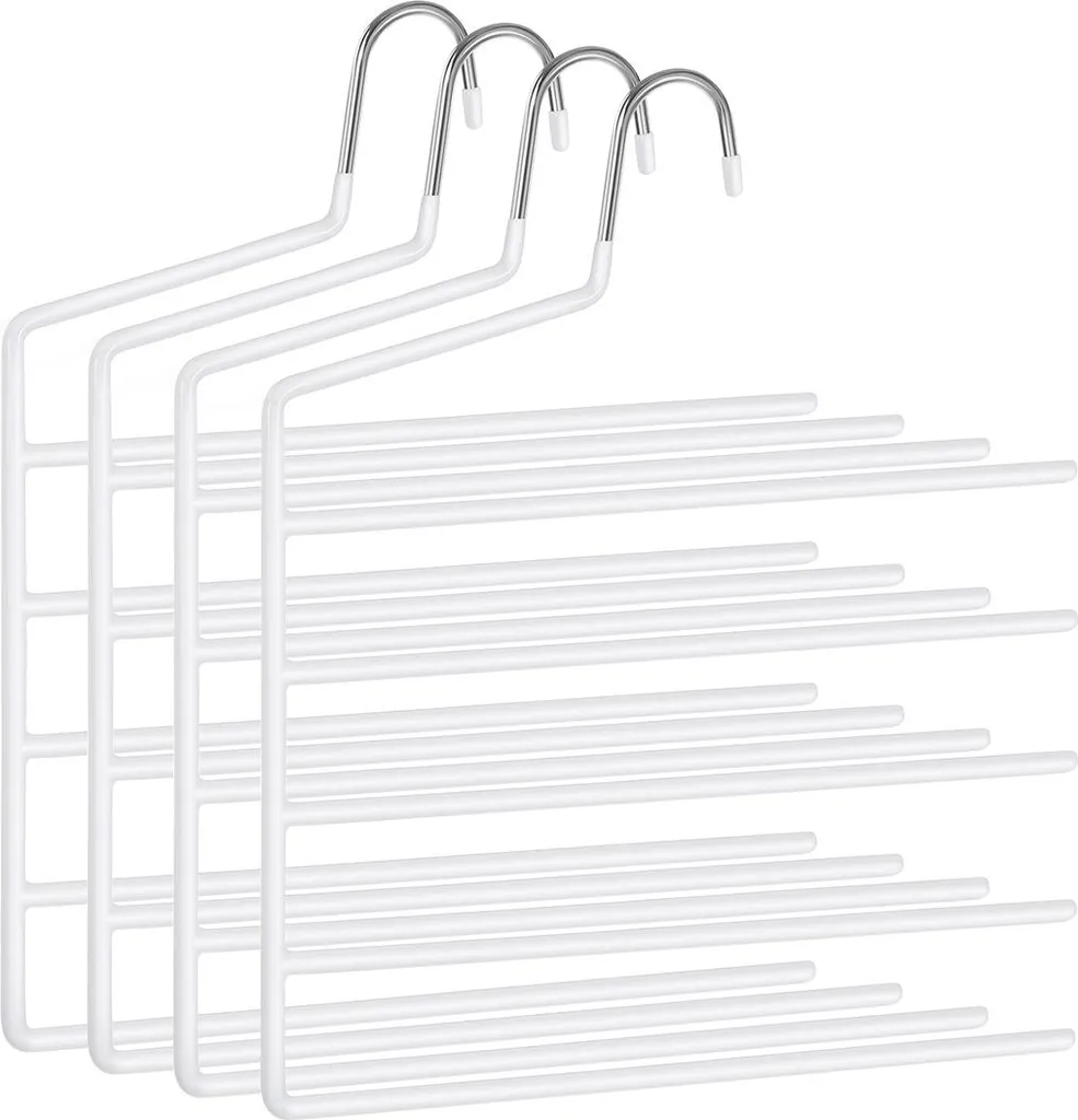 Cintres pour pantalons multi-usages lot de 4 pour optimiser l'armoire