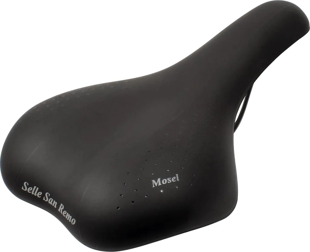 Selle vélo ville San Remo confortable et imperméable couleur noire