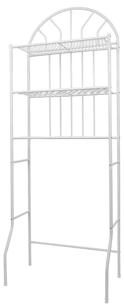 Rangement au-dessus des WC blanc pour petite salle de bain moderne
