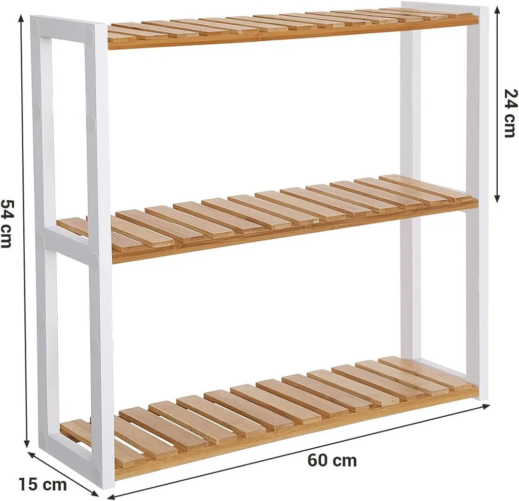 Étagère de salle de bain modulable en bambou pour organiser petits espaces - 2