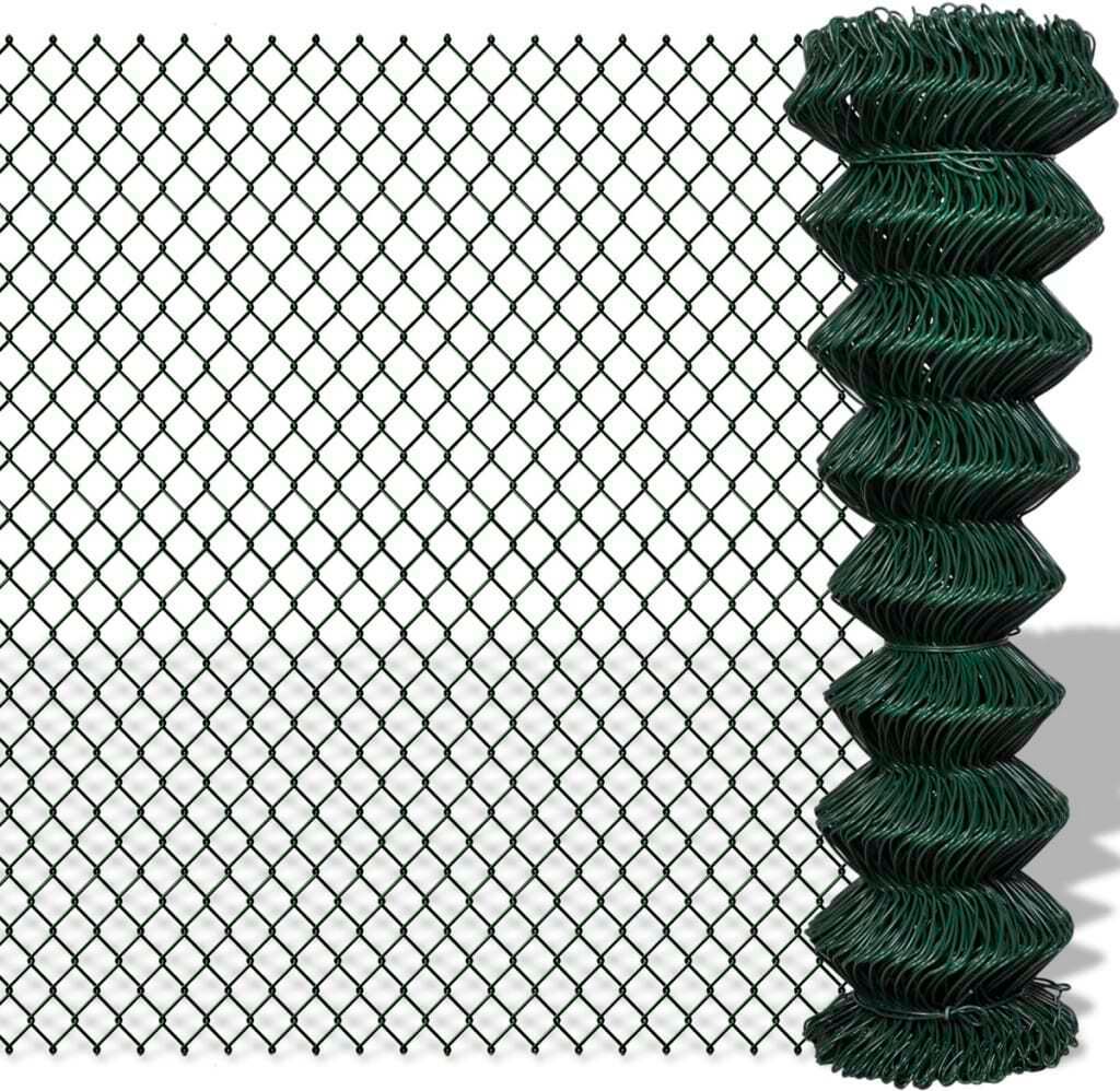 Maschendrahtzaun Stahl 1,5x15 m Grün