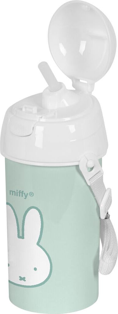 Flasche mit Deckel und Strohhalm Miffy Peppermint PVC Mint 500 ml