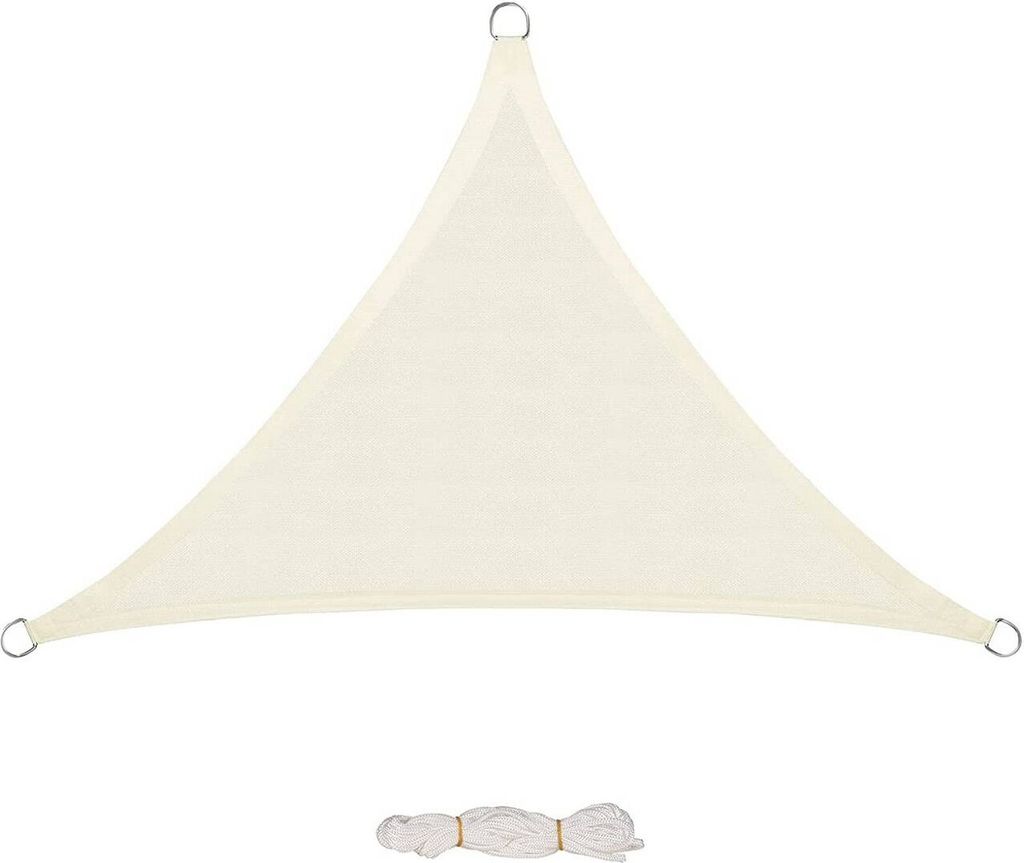 RYNS Sonnensegel 150x180 Cm – Wasserabweisend, Als Sonnenschutz & Windschutz Für Terrasse, Balkon, Camping (Weiß)