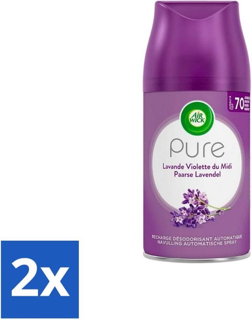 Air Wick Freshmatic – Lufterfrischer-Nachfüller – Pure Fresh Lavendel – 250 ml - Vorteilspack - 2 Stücke