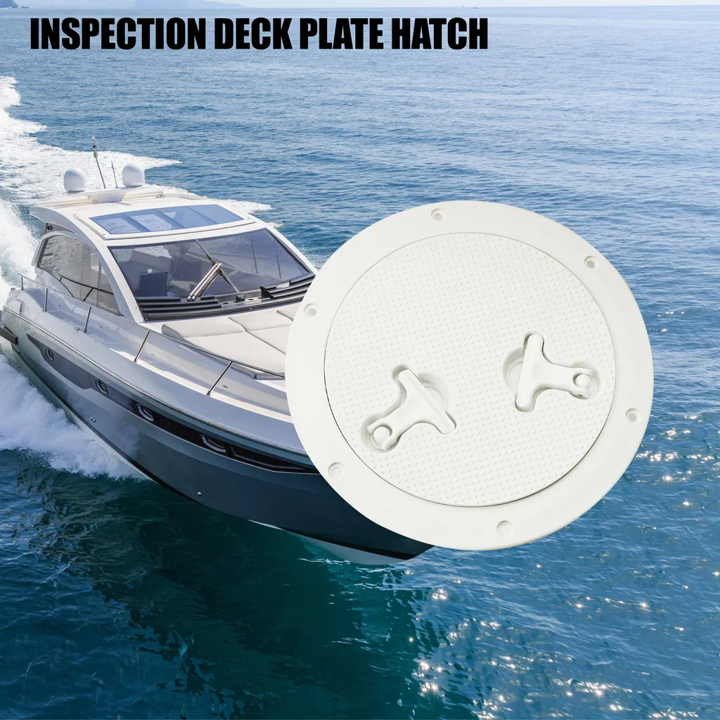 Trappe de pont 8 pouces blanche pour inspection de bateau et voilier