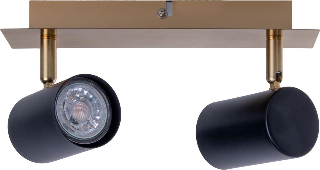 Näve Leuchten 2er Wand-/Deckenleuchten "FRIDA" L: 24cm schwarz/gold 2er Wand-/Deckenleuchten "FRIDA" L: 24cm schwarz/gold Spots - 2er Wand-/Decken...